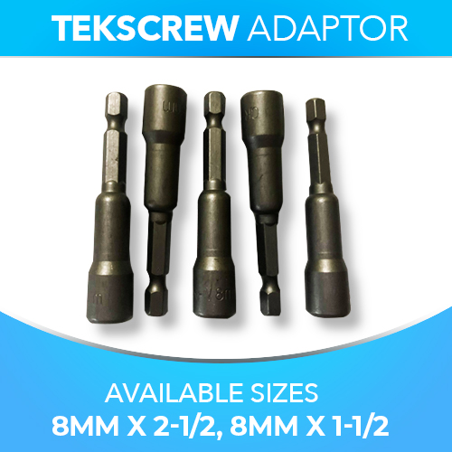 5/16" Magnetic Hex Socket Driver Bit For Tek Screws - Roofing & Metal Drilling Drive Bit